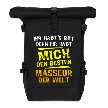 Don de Masseur - Sac à dos roll top - noir - Devant