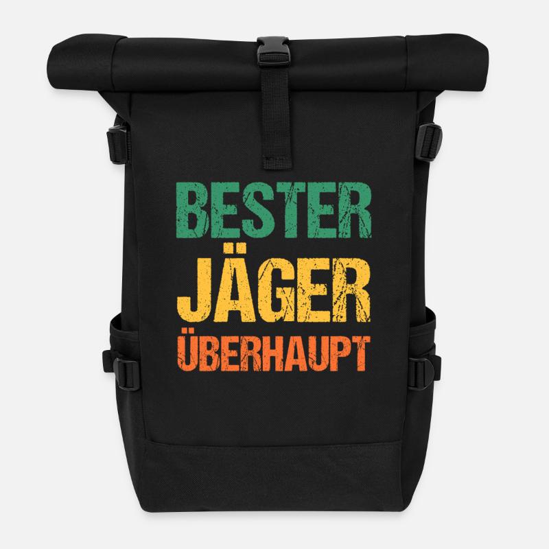 Hunting Hunting Huntsman Hunters - Roll Top Backpack - black