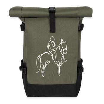 Sketch d’équitation - Sac à dos roll top - olive/noir - Devant
