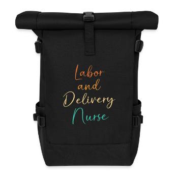 Midwife Obgyn Obstetrics - Roll Top Backpack - black - Front