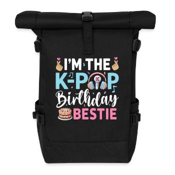 I'm The K-Pop Birthday Bestie - Rolltop Rucksack - Schwarz - Vorne