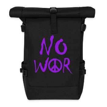 PAS DE GUERRE – Déclaration pour la paix contre la guerre - Sac à dos roll top - noir - Devant