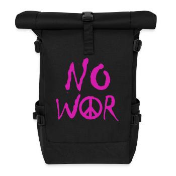 PAS DE GUERRE – Déclaration pour la paix contre la guerre - Sac à dos roll top - noir - Devant