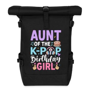 Aunt Of The K-Pop Birthday Girl - Rolltop Rucksack - Schwarz - Vorne