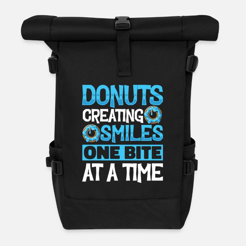 Restauration rapide en donuts - Sac à dos roll top - noir