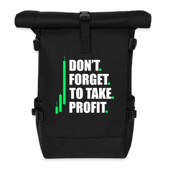 Take profit Stock Market Stock Market Trader - Roll Top Backpack - black - Front