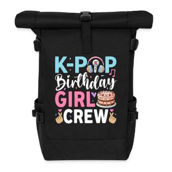 K-Pop Birthday Girl Crew - Rolltop Rucksack - Schwarz - Vorne
