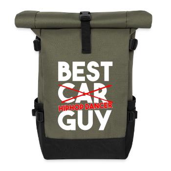 Best Hiphop Dancer Guy Funny Dance Quote Art - Roll Top Backpack - olive/black - Front