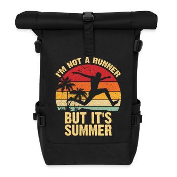 Not a Runner It's Summer - Roll Top Backpack - black - Front