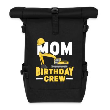 Construction de l’équipe d’anniversaire de la mère - Sac à dos roll top - noir - Devant