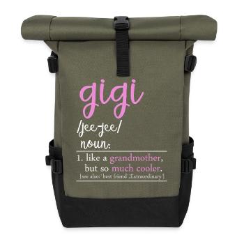 Chemise Grandma Drôle Gigi Definition - Sac à dos roll top - olive/noir - Devant