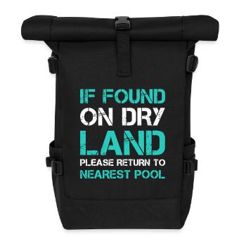 Dry Land Rescue: Return to Pool - Roll Top Backpack - black - Front