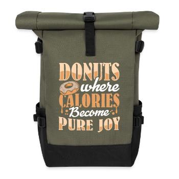 Restauration rapide en donuts - Sac à dos roll top - olive/noir - Devant