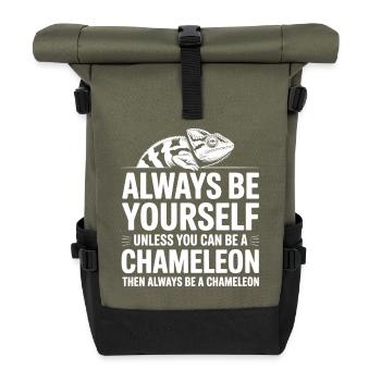 Don des Drôles Caméléons Drôles de Expressions Caméléon - Sac à dos roll top - olive/noir - Devant