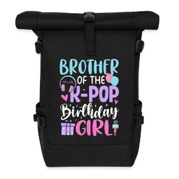Brother Of The K Pop Birthday Girl - Rolltop Rucksack - Schwarz - Vorne