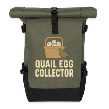 Wachtelhalter Wachtelbauer Hinterhofwachtel - Rolltop Rucksack - Olive/Schwarz - Vorne