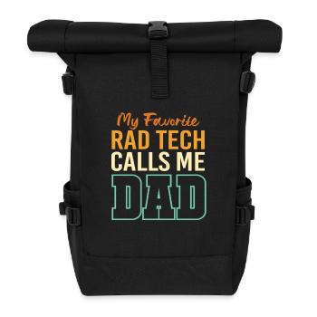 MRT Radiologe Radiologie Rad Tech Röntgen - Rolltop Rucksack - Schwarz - Vorne
