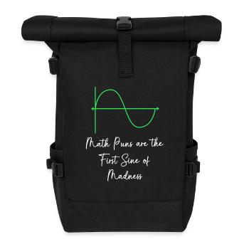 Mathematician Math Mathematical Mathematics - Roll Top Backpack - black - Front