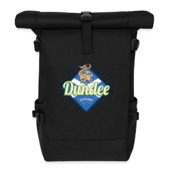 Dundee UK Stadt Schottland Retro Fahne Vintage - Rolltop Rucksack - Schwarz - Vorne