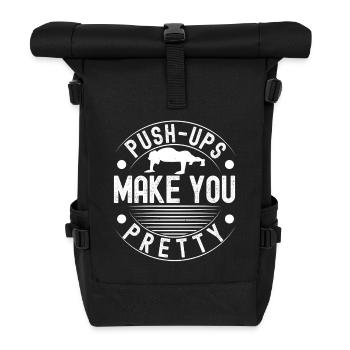 Gym Junkies Push-Ups Make Pretty Calisthenics - Rolltop Rucksack - Schwarz - Vorne