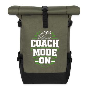 Fußballtraining Jugend-sport-trainer - Rolltop Rucksack - Olive/Schwarz - Vorne