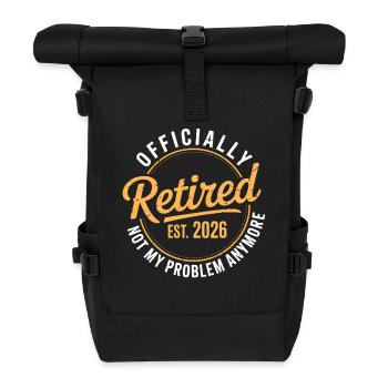 Ruhestand 2026 Nicht mehr mein Problem Ruhestand - Rolltop Rucksack - Schwarz - Vorne