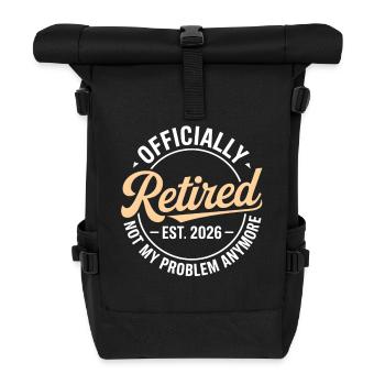 Ruhestand 2026 Nicht mehr mein Problem Ruhestand - Rolltop Rucksack - Schwarz - Vorne