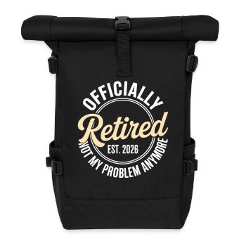 Ruhestand 2026 Nicht mehr mein Problem Ruhestand - Rolltop Rucksack - Schwarz - Vorne