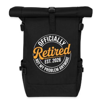 Ruhestand 2026 Nicht mehr mein Problem Ruhestand - Rolltop Rucksack - Schwarz - Vorne