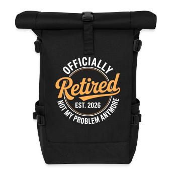 Ruhestand 2026 Nicht mehr mein Problem Ruhestand - Rolltop Rucksack - Schwarz - Vorne