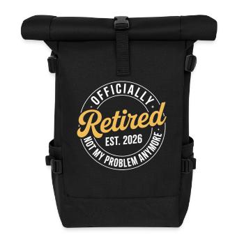 Ruhestand 2026 Nicht mehr mein Problem Ruhestand - Rolltop Rucksack - Schwarz - Vorne