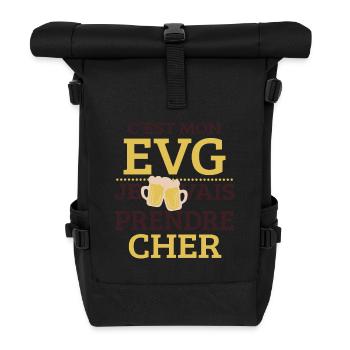 C’est Mon EVG Je Vais Prendre Cher Humour  - Sac à dos roll top - noir - Devant