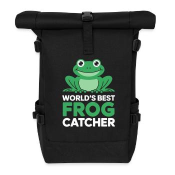  Worlds Best Frog Catcher Lustiger Frosch Spruch - Rolltop Rucksack - Schwarz - Vorne