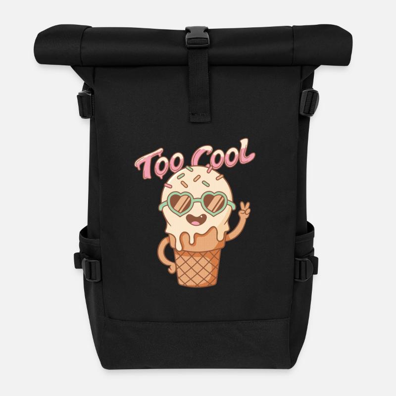 Super Eis - Rolltop Rucksack - Schwarz