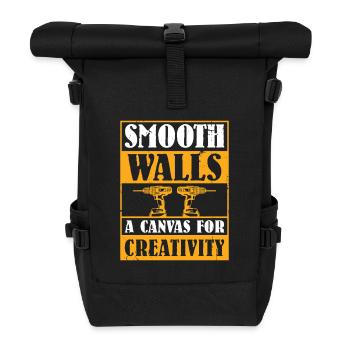 Drywall Drywall Builder Drywall Fitter - Roll Top Backpack - black - Front