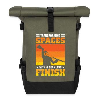 Drywall Drywall Builder Drywall Fitter - Roll Top Backpack - olive/black - Front