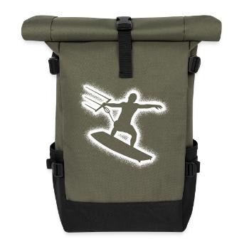 Kite Surfing Kitesurf Men's Kids Kitesurfing - Roll Top Backpack - olive/black - Front