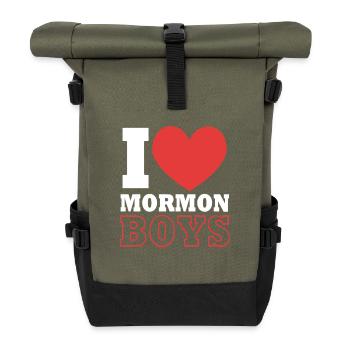 Mormonen Jungs - Rolltop Rucksack - Olive/Schwarz - Vorne