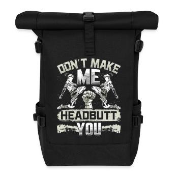 Lethwei Self Defense Headbutt Martial Arts - Roll Top Backpack - black - Front