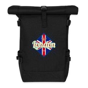 London City UK United Kingdom England Souvenir - Roll Top Backpack - black - Front