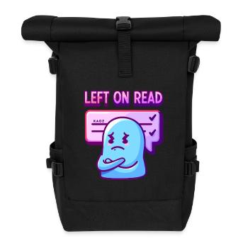 Links bei Lesen Stimmungsgeist - Rolltop Rucksack - Schwarz - Vorne