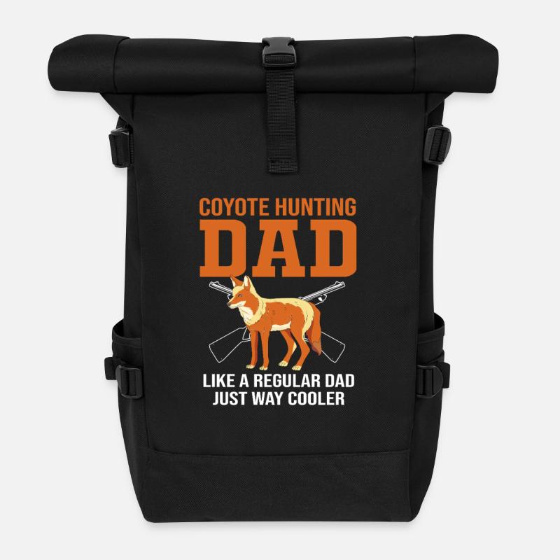 Coyote Hunting Hunter - Roll Top Backpack - black
