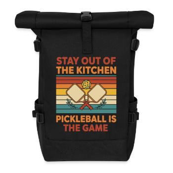 Le pickleball est le jeu. Restez hors de la cuisine - Sac à dos roll top - noir - Devant