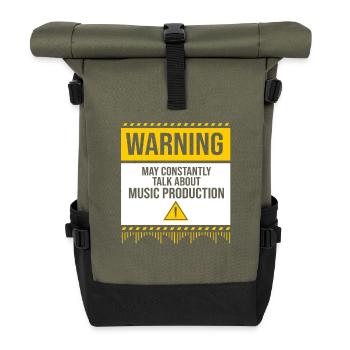 Keyboard DJ Djing Label - Rolltop Rucksack - Olive/Schwarz - Vorne