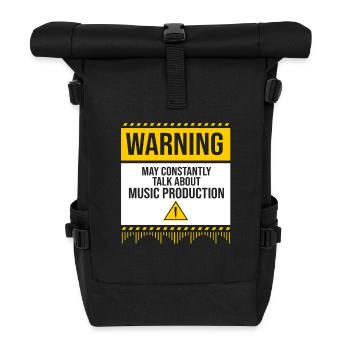 Keyboard DJ Djing Label - Roll Top Backpack - black - Front