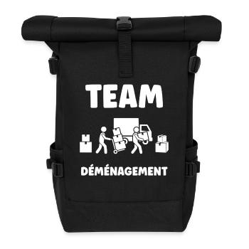 Équipe Déménagement Résolu - Sac à dos roll top - noir - Devant