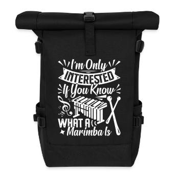 Marimbiste Musicien d’instruments de percussion - Sac à dos roll top - noir - Devant