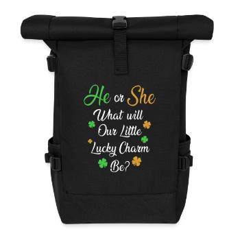 Baby Party Gender Reveal St. Patrick Day - Rolltop Rucksack - Schwarz - Vorne