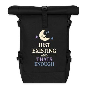 Existential humor, nihilism, humor, - Roll Top Backpack - black - Front