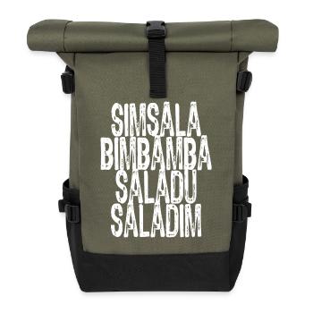 Simsalabimbambasaladusaladim - Rolltop Rucksack - Olive/Schwarz - Vorne